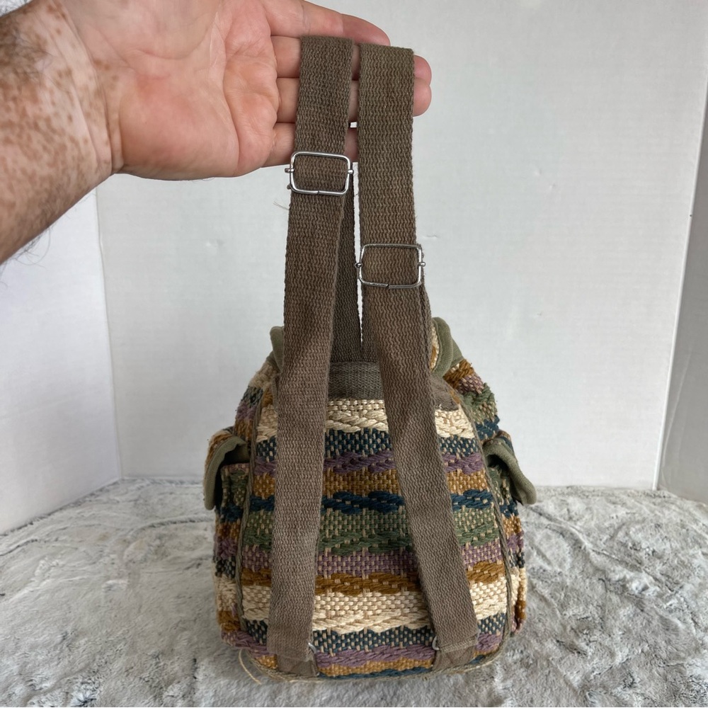 Multicolor Woven  Small Backpack - Picture 6 of 15